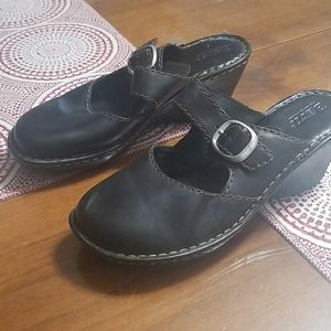 Black Slip On Mules